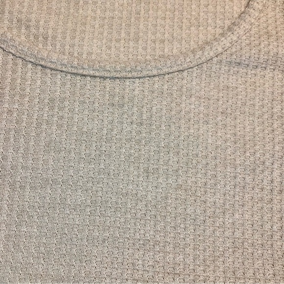 NWT Arizona Jean Co. Crop Top Large Cream Textured Peplum Top Cropped Short Slvs - Picture 8 of 13